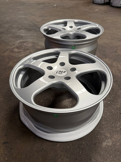 New 18x8 ET50 18x10 ET55 Overdrive RUF Forged (4 wheels) Silver 5x130