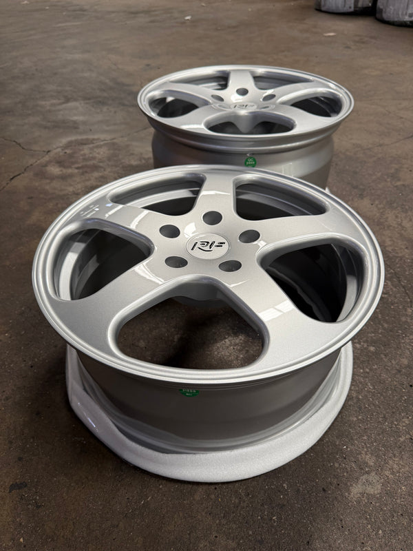 New 18x8 ET50 18x10 ET55 Overdrive RUF Forged (4 wheels) Silver 5x130