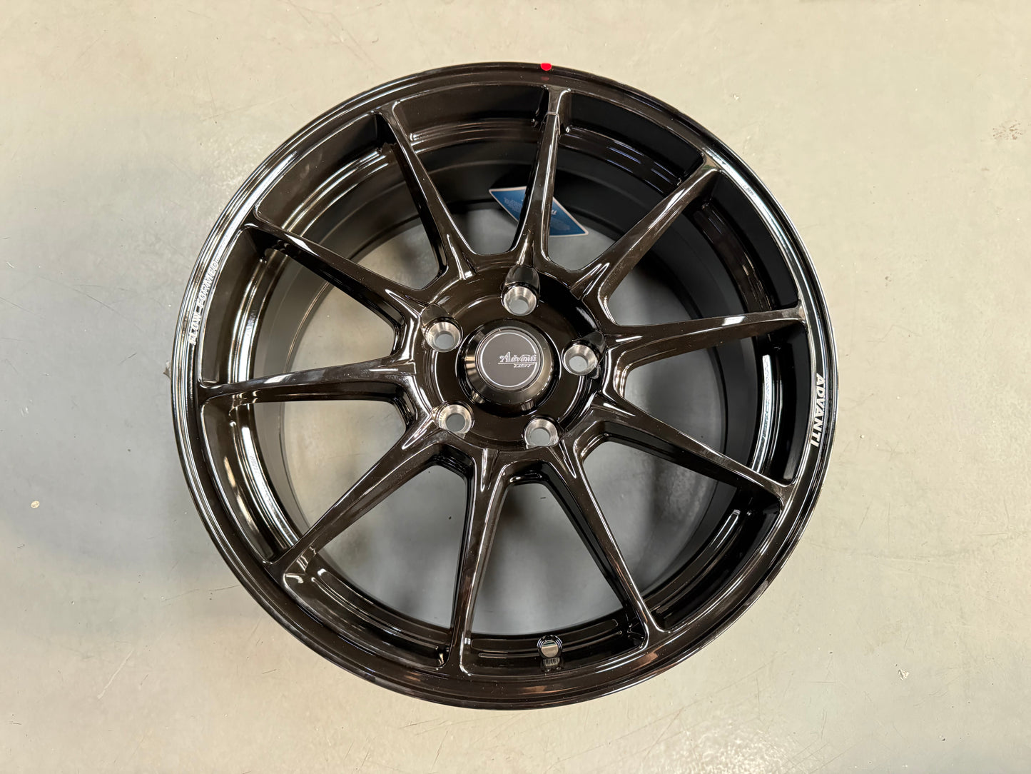 New 17x7.5 ET42 Advanti Aria (4 wheel) 5x114.3 Gloss Black