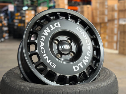 New 15X7 ET38 Lenso DTM Rim (4 wheel) Black 4X100