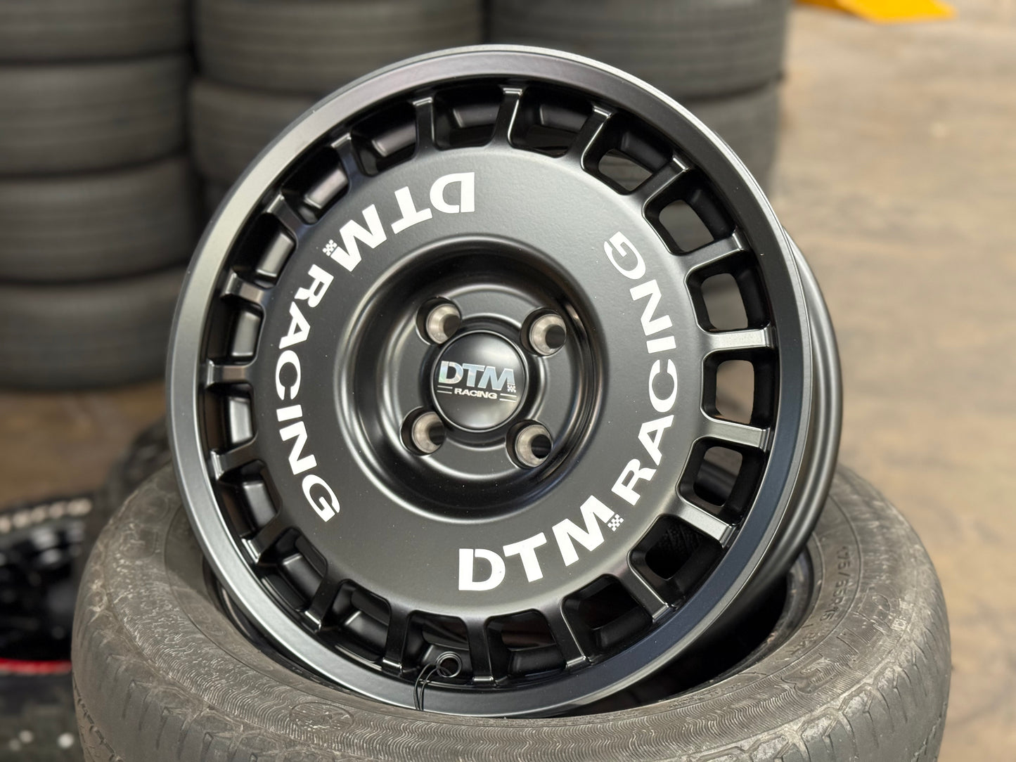 New 15X7 ET38 Lenso DTM Rim (4 wheel) Black 4X100