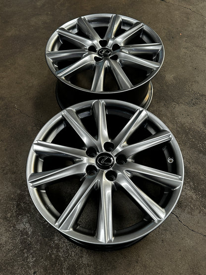 Used Original 19 inch Lexus GS 5x114.3 rim 19x8 ET45 19x9 ET50 (4 Wheels)