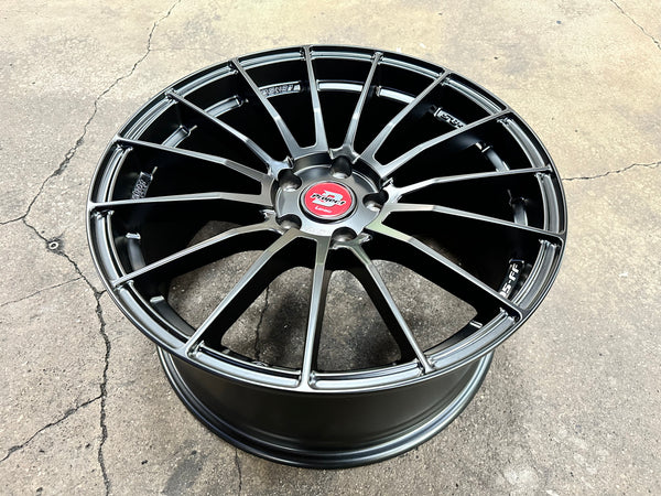 New 18X8.5 ET35 Lenso Project D Rim (4 wheel) Satin Black 5X112