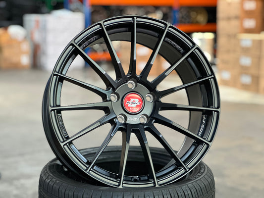 New 18X8.5 ET35 Lenso Project D Rim (4 wheel) Satin Black 5X112