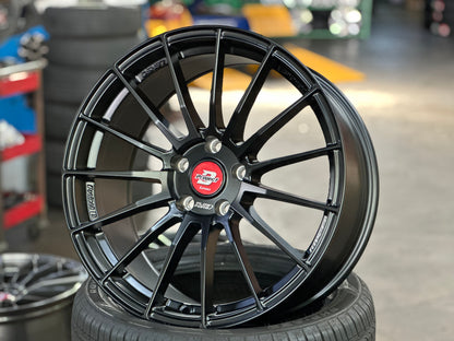 New 18X8.5 ET35 Lenso Project D Rim (4 wheel) Satin Black 5X112