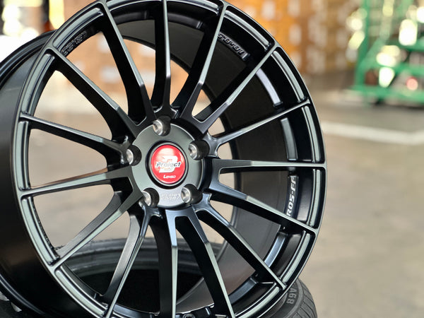 New 18X8.5 ET35 Lenso Project D Rim (4 wheel) Satin Black 5X112