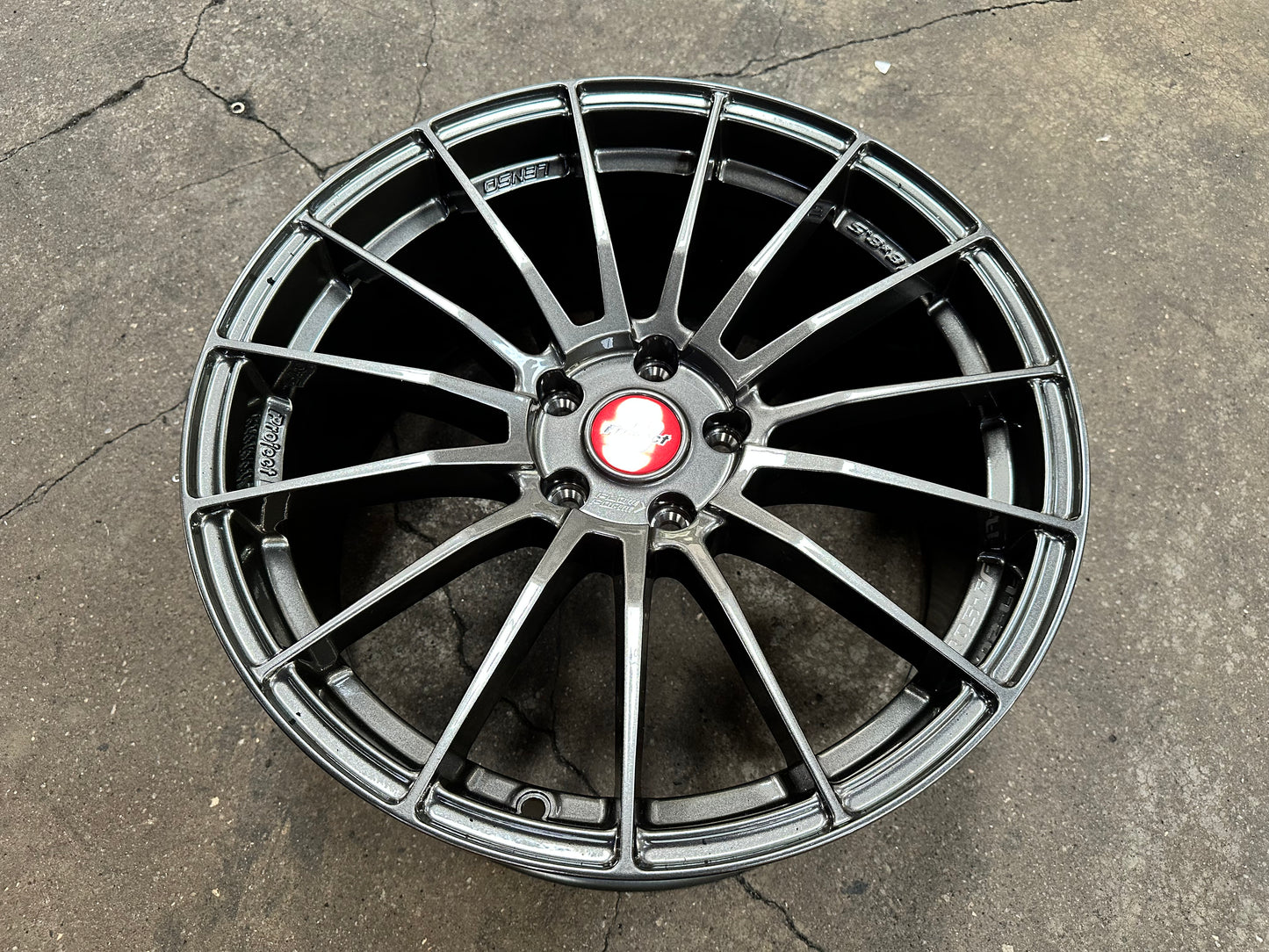 New 18X8.5 ET35 Lenso Project D Rim (4 wheel) Hyper Dark 5X112