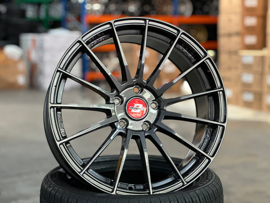 New 18X8.5 ET35 Lenso Project D Rim (4 wheel) Hyper Dark 5X112