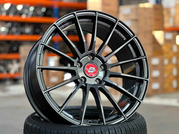 New 18X8.5 ET35 Lenso Project D Rim (4 wheel) Hyper Dark 5X112
