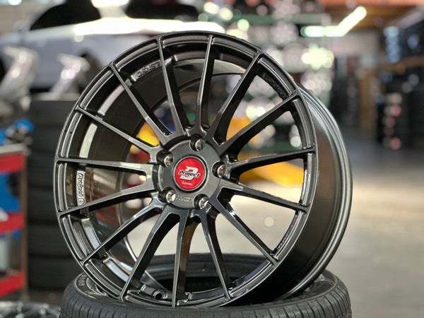 New 18X8.5 ET35 Lenso Project D Rim (4 wheel) Hyper Dark 5X112