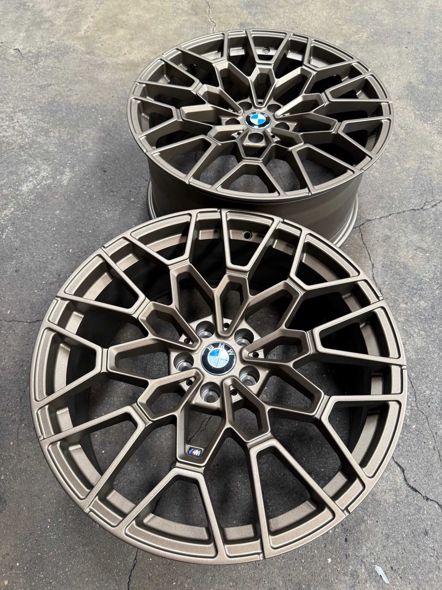 New 20x8.5 ET25 20x9.5 ET35 Overdrive Forged BMW Style 827M (4 wheel) 5x112 Bronze