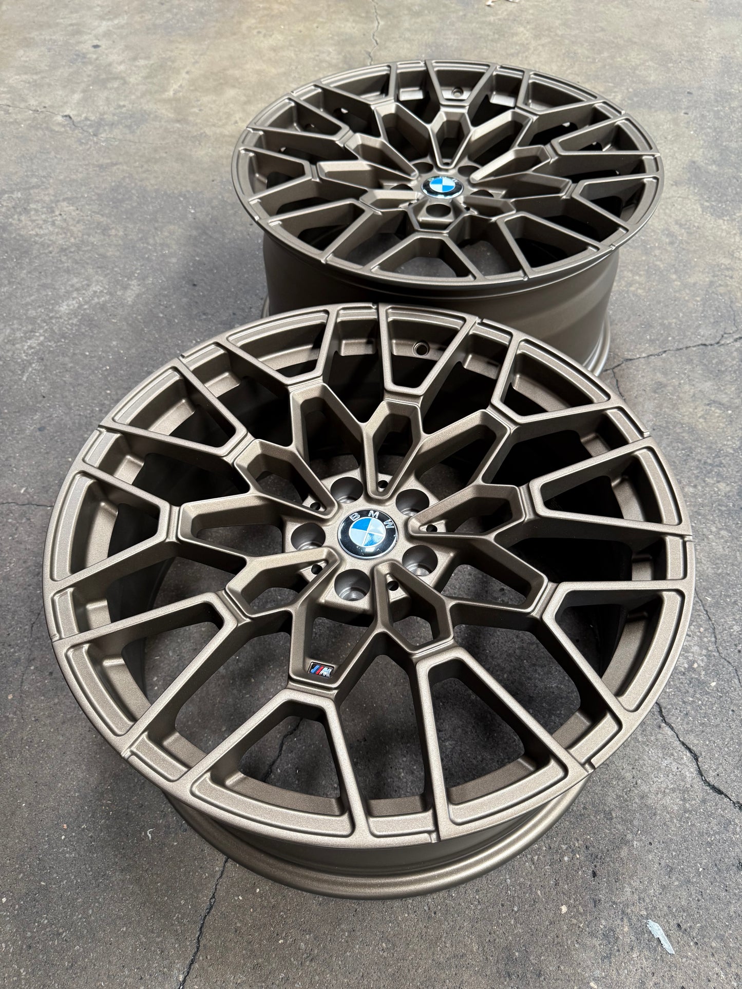 New 20x8.5 ET25 20x9.5 ET35 Overdrive Forged BMW Style 827M (4 wheel) 5x112 Bronze