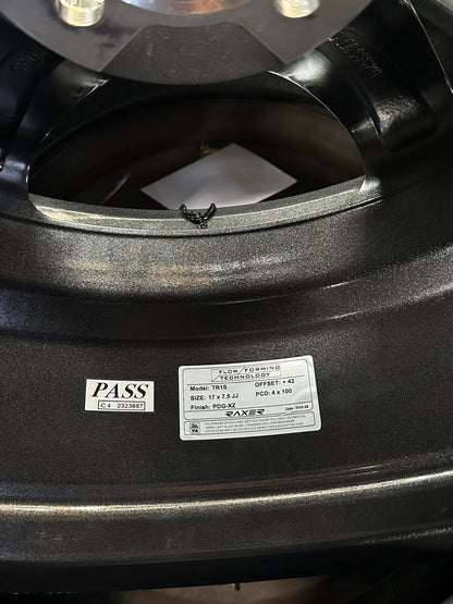 New 17X7.5 ET42 Raxer TR1S Rim (4 wheel) Dark Gunmetal 4X100