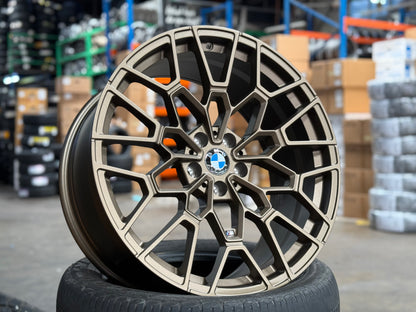 New 20x8.5 ET25 20x9.5 ET35 Overdrive Forged BMW Style 827M (4 wheel) 5x112 Bronze