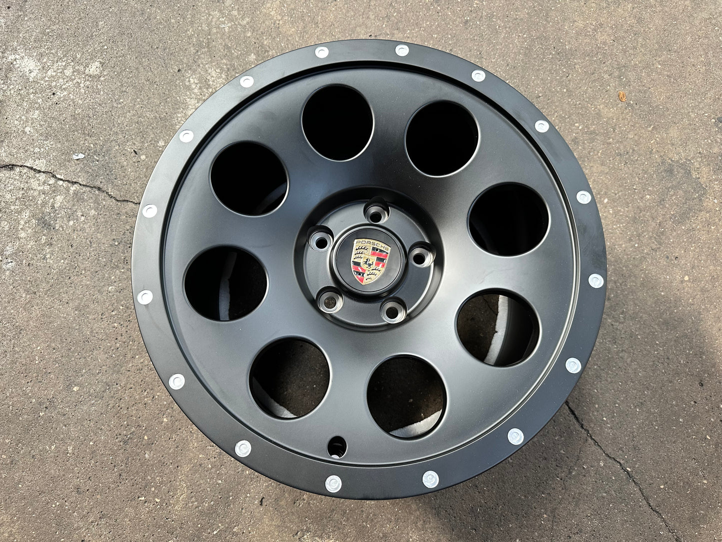 New 18x8.5 ET51 18x10 ET38 Overdrive Forged Porsche Cayman Safari Forged rim (4 wheels) Matte Black 5x130