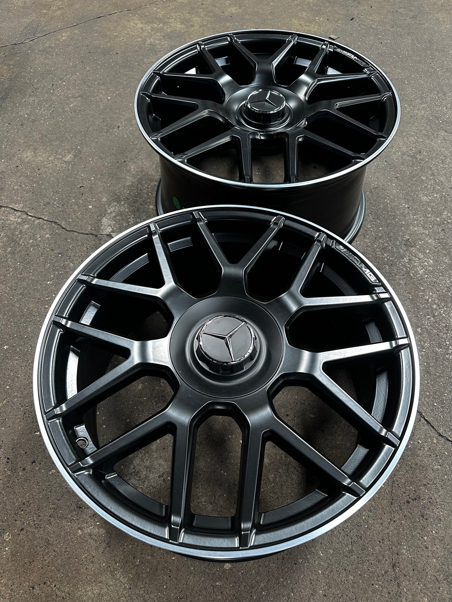 New 18x8 ET42 18x9 ET45 Mercedes AMG (4 wheels) BLACK 5X112