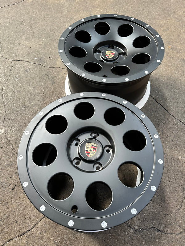 New 18x8.5 ET51 18x10 ET38 Overdrive Forged Porsche Cayman Safari Forged rim (4 wheels) Matte Black 5x130