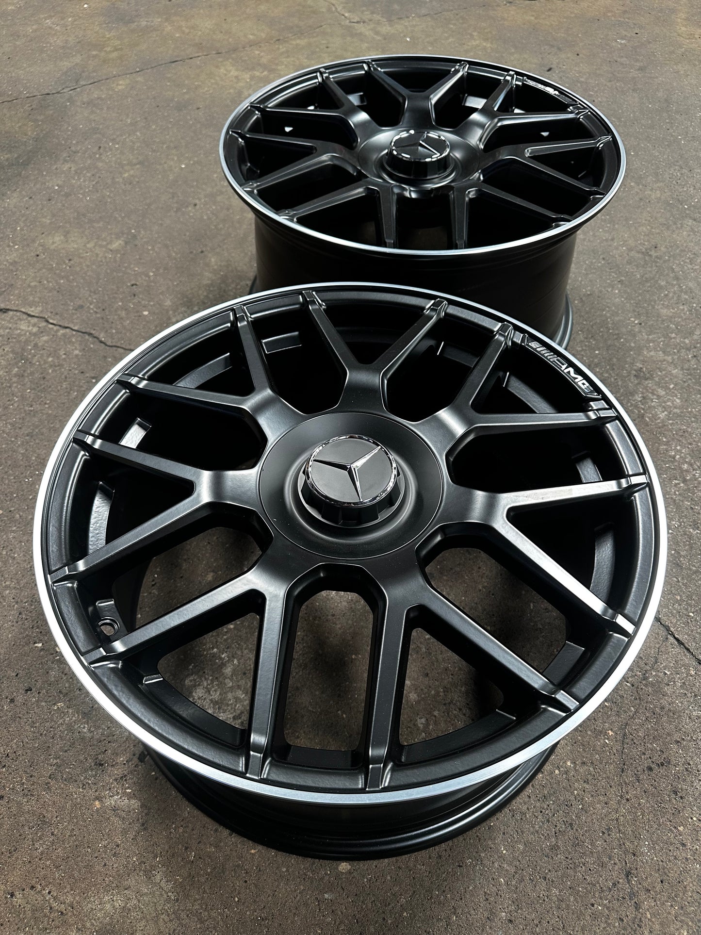 New 18x8 ET42 18x9 ET45 Mercedes AMG (4 wheels) BLACK 5X112