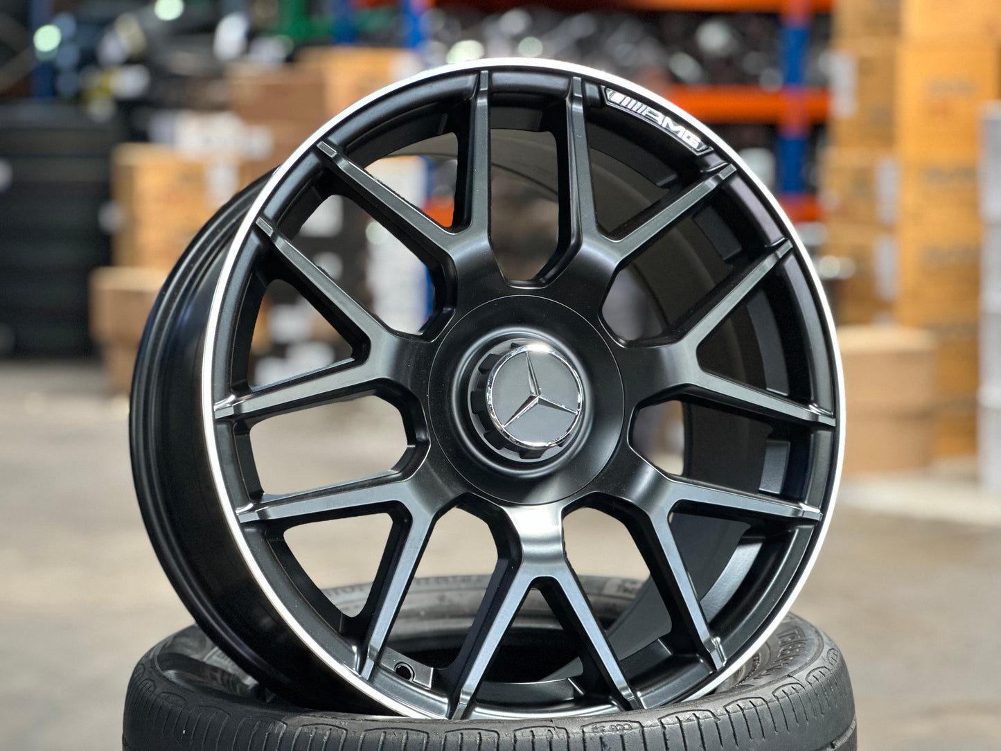 [Bundle] New 18x8 ET42 Mercedes AMG (2 wheels) BLACK 5X112