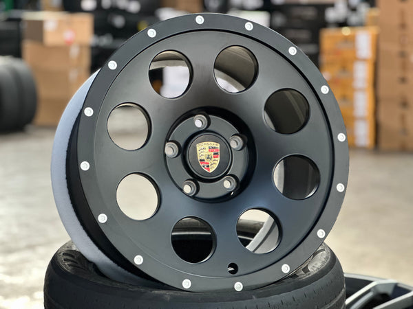 New 18x8.5 ET51 18x10 ET38 Overdrive Forged Porsche Cayman Safari Forged rim (4 wheels) Matte Black 5x130