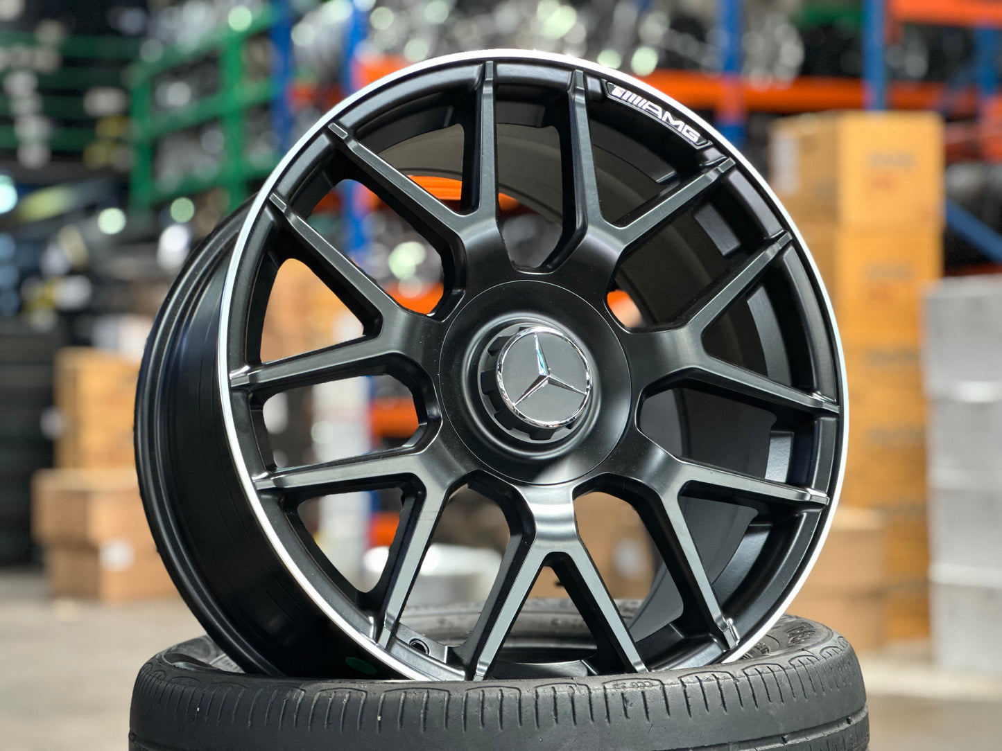 New 18x8 ET42 18x9 ET45 Mercedes AMG (4 wheels) BLACK 5X112