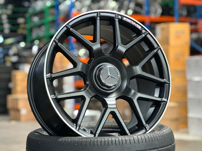 New 18x8 ET42 18x9 ET45 Mercedes AMG (4 wheels) BLACK 5X112