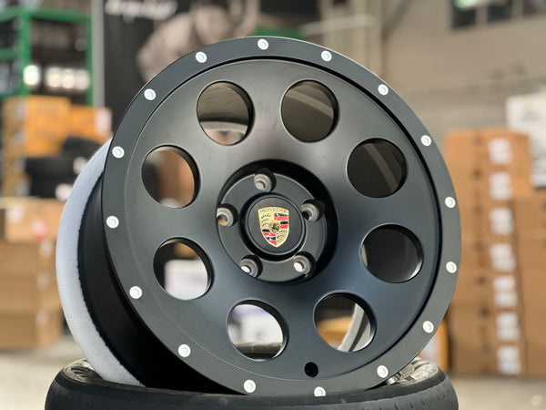 New 18x8.5 ET51 18x10 ET38 Overdrive Forged Porsche Cayman Safari Forged rim (4 wheels) Matte Black 5x130