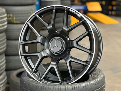 New 18x8 ET42 18x9 ET45 Mercedes AMG (4 wheels) BLACK 5X112