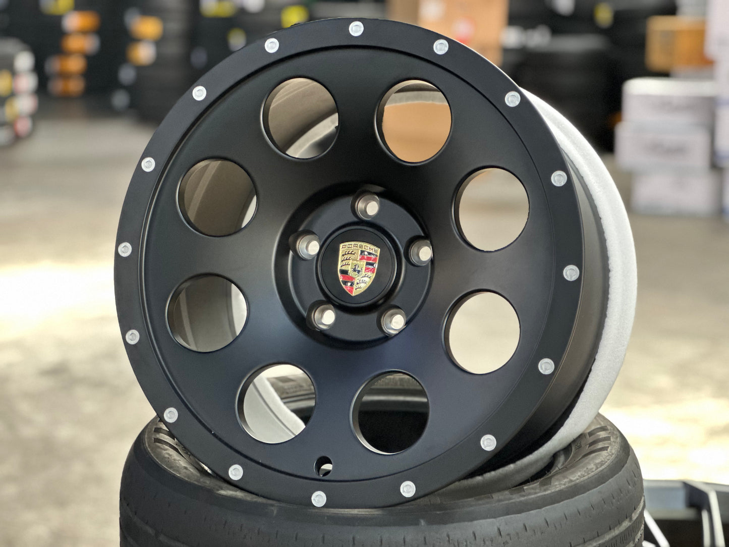 New 18x8.5 ET51 18x10 ET38 Overdrive Forged Porsche Cayman Safari Forged rim (4 wheels) Matte Black 5x130