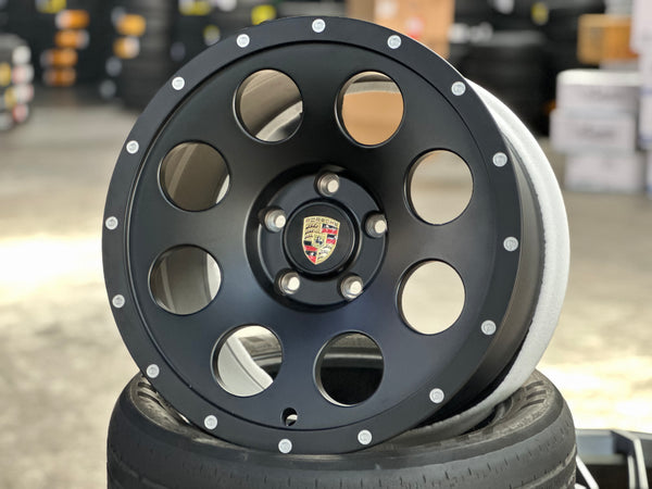 New 18x8.5 ET51 18x10 ET38 Overdrive Forged Porsche Cayman Safari Forged rim (4 wheels) Matte Black 5x130