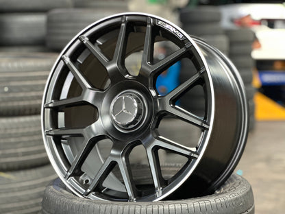 New 18x8 ET42 18x9 ET45 Mercedes AMG (4 wheels) BLACK 5X112
