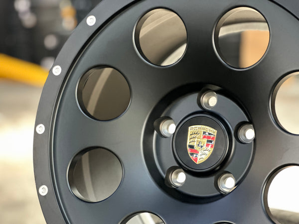 New 18x8.5 ET51 18x10 ET38 Overdrive Forged Porsche Cayman Safari Forged rim (4 wheels) Matte Black 5x130