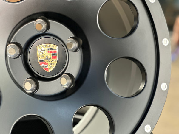 New 18x8.5 ET51 18x10 ET38 Overdrive Forged Porsche Cayman Safari Forged rim (4 wheels) Matte Black 5x130