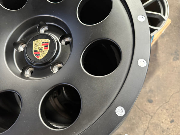 New 18x8.5 ET51 18x10 ET38 Overdrive Forged Porsche Cayman Safari Forged rim (4 wheels) Matte Black 5x130