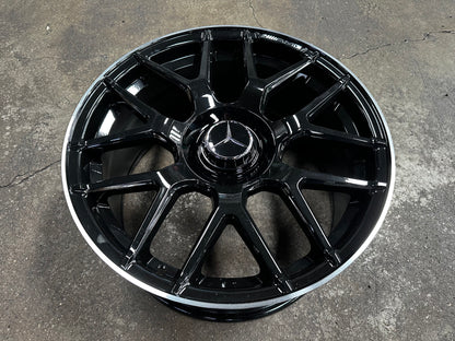 New 18x8 ET42 18x9 ET45 Mercedes AMG (4 wheels) GLOSS BLACK 5X112