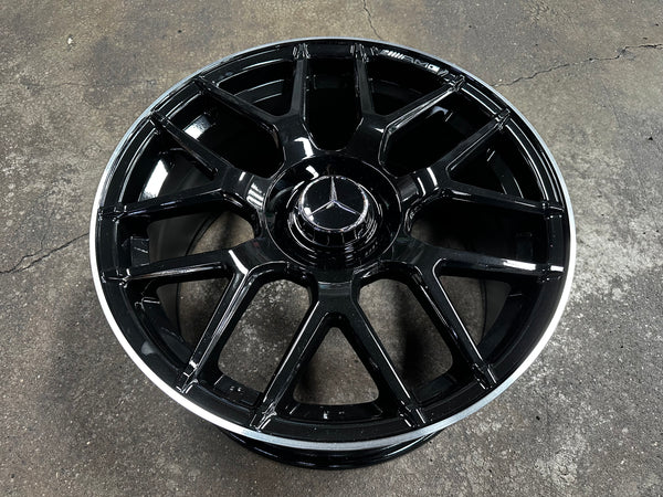 New 18x8 ET42 18x9 ET45 Mercedes AMG (4 wheels) GLOSS BLACK 5X112