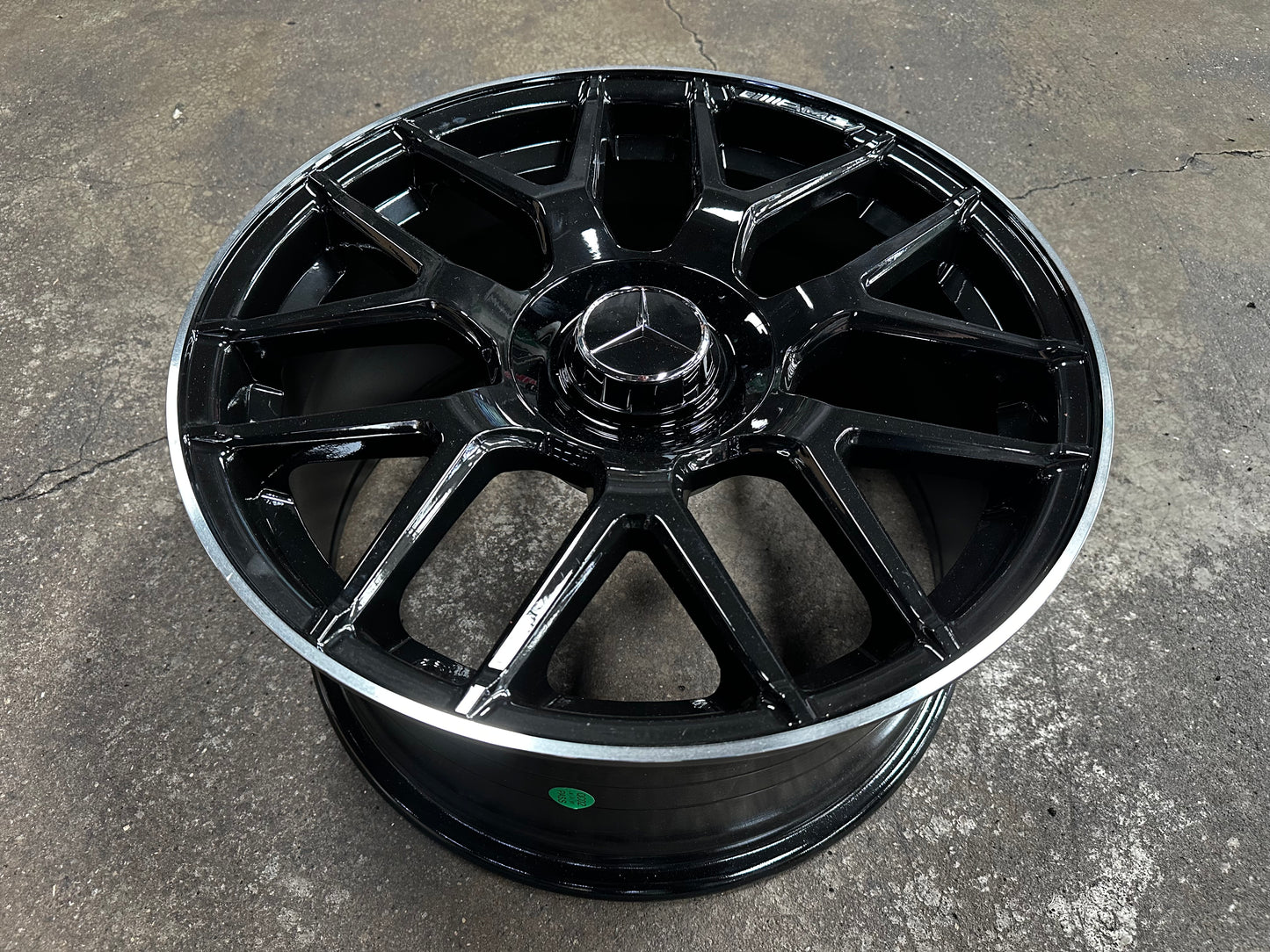 New 18x8 ET42 18x9 ET45 Mercedes AMG (4 wheels) GLOSS BLACK 5X112