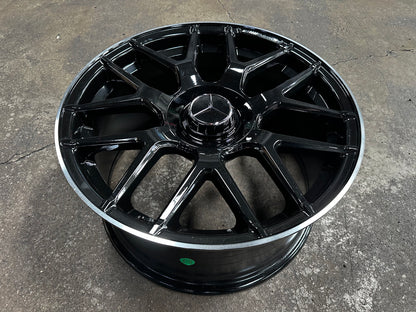 New 18x8 ET42 18x9 ET45 Mercedes AMG (4 wheels) GLOSS BLACK 5X112