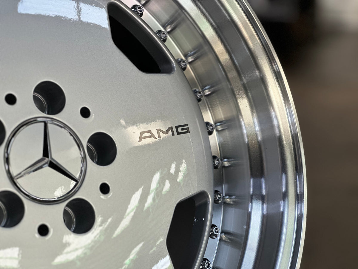 New 18x8.5 ET18 18x9.5 ET20 Mercedes AERO CLASSIC Staggered 5x112 Silver Polished Lips + 20 pcs Wheel Bolts