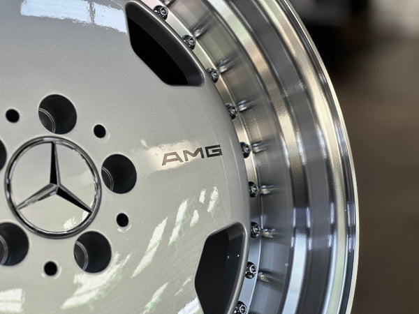 New 18x8.5 ET18 18x9.5 ET20 Mercedes AERO CLASSIC Staggered 5x112 Silver Polished Lips + 20 pcs Wheel Bolts