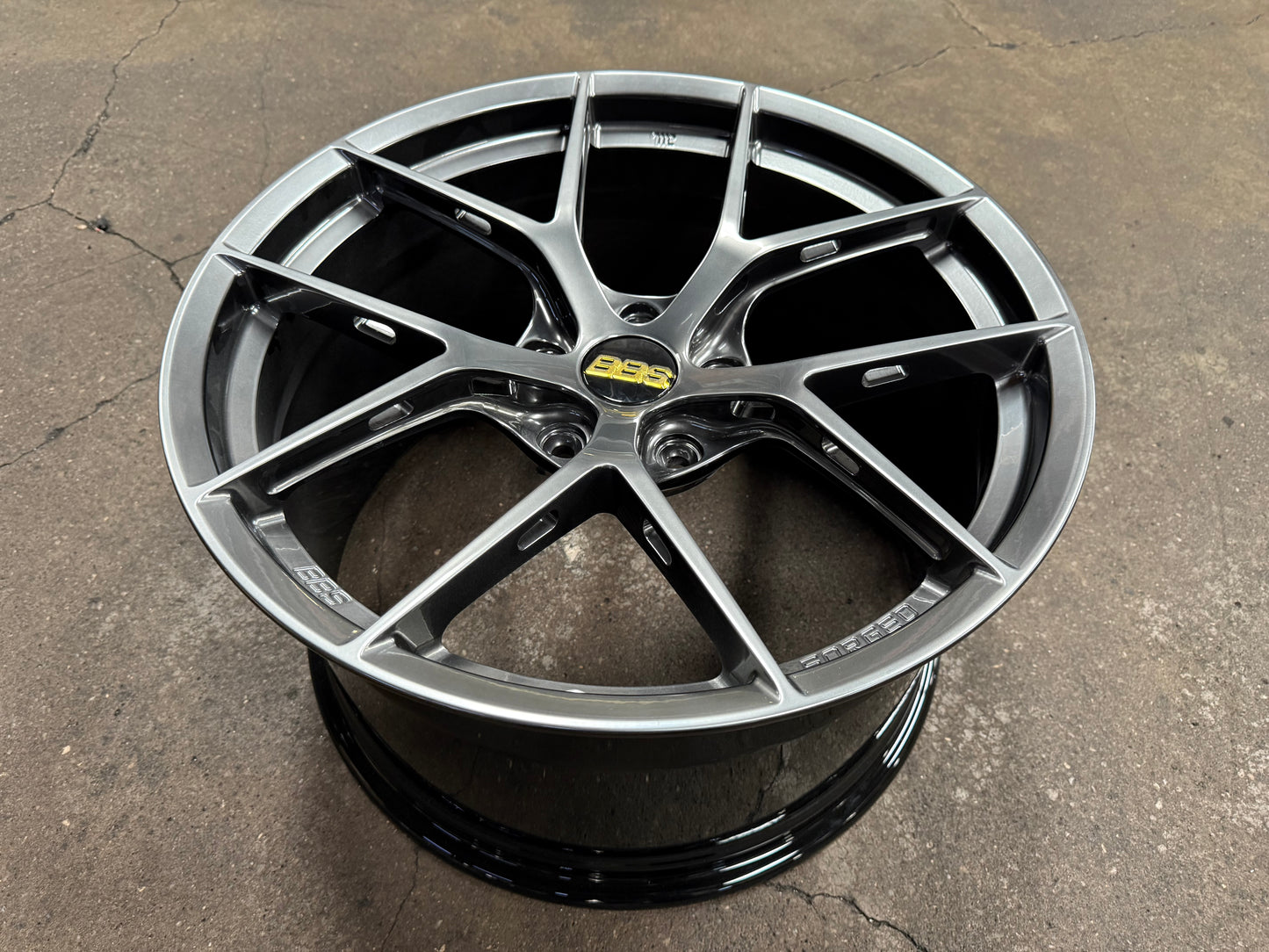 New 20x9 ET48 20x11.5 ET62 Overdrive Forged BBS FIR Design (4 wheel) 5x130 Hyper Black