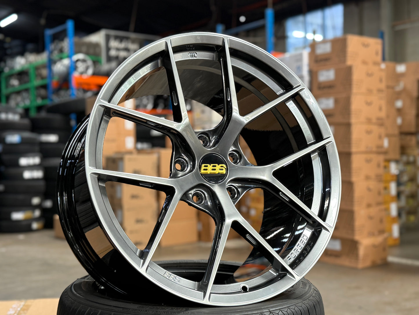 New 20x9 ET48 20x11.5 ET62 Overdrive Forged BBS FIR Design (4 wheel) 5x130 Hyper Black