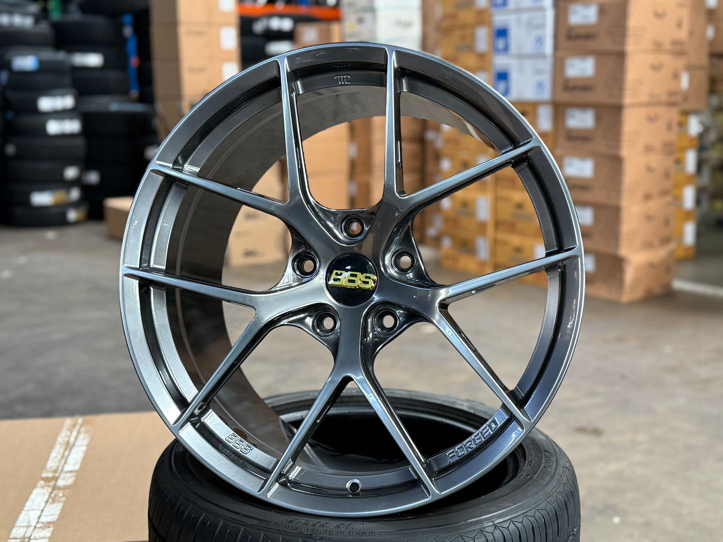 New 20x9 ET48 20x11.5 ET62 Overdrive Forged BBS FIR Design (4 wheel) 5x130 Hyper Black