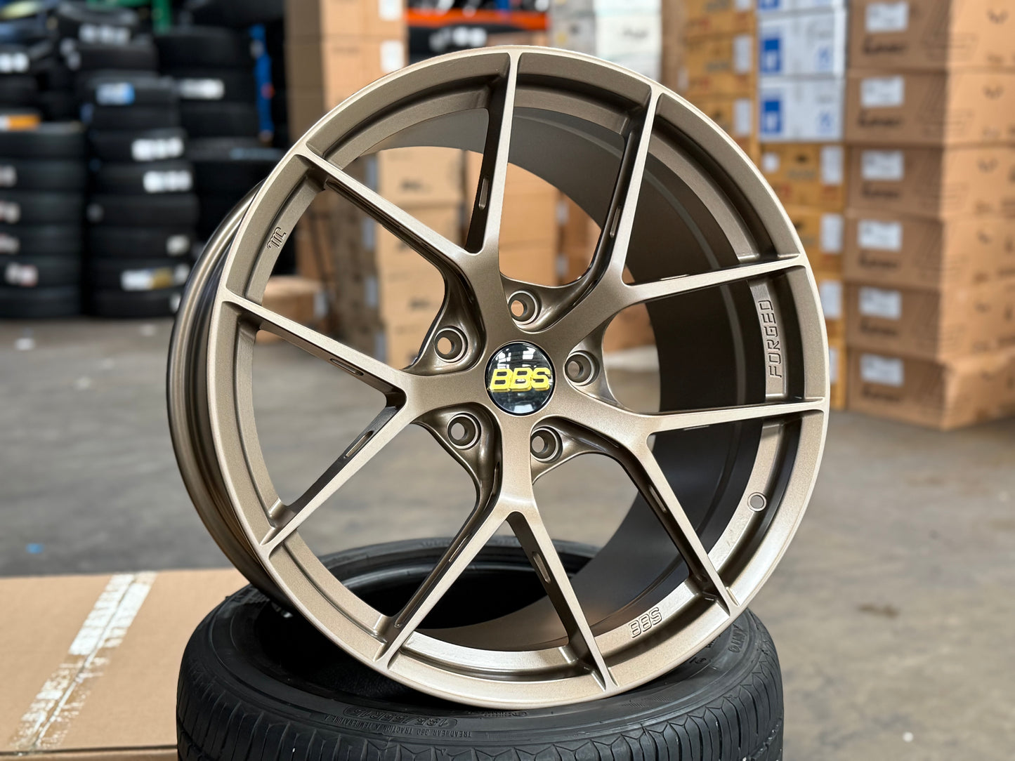 [Bundle] 20x11.5 ET62 Overdrive Forged BBS FIR Design (2 wheel) 5x130 Bronze