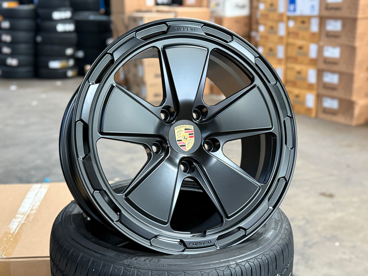 New 18x9 ET30 Overdrive Forged Rim Porsche Cayenne Overland (4 wheel) Black 5x130