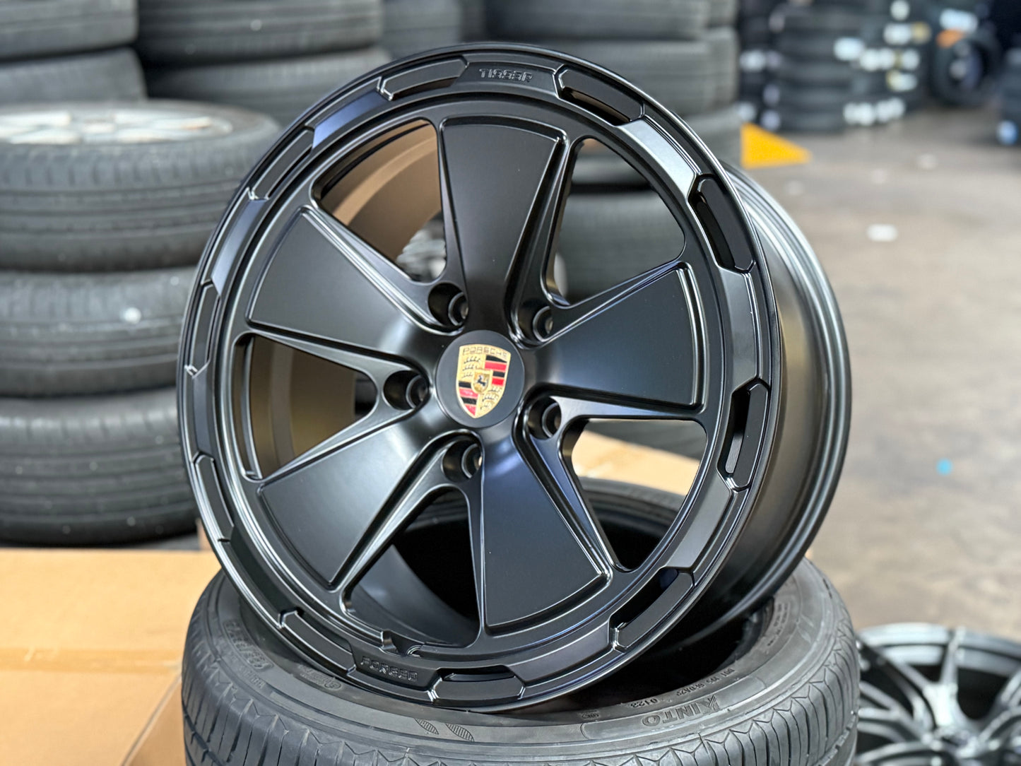 New 18x9 ET30 Overdrive Forged Rim Porsche Cayenne Overland (4 wheel) Black 5x130