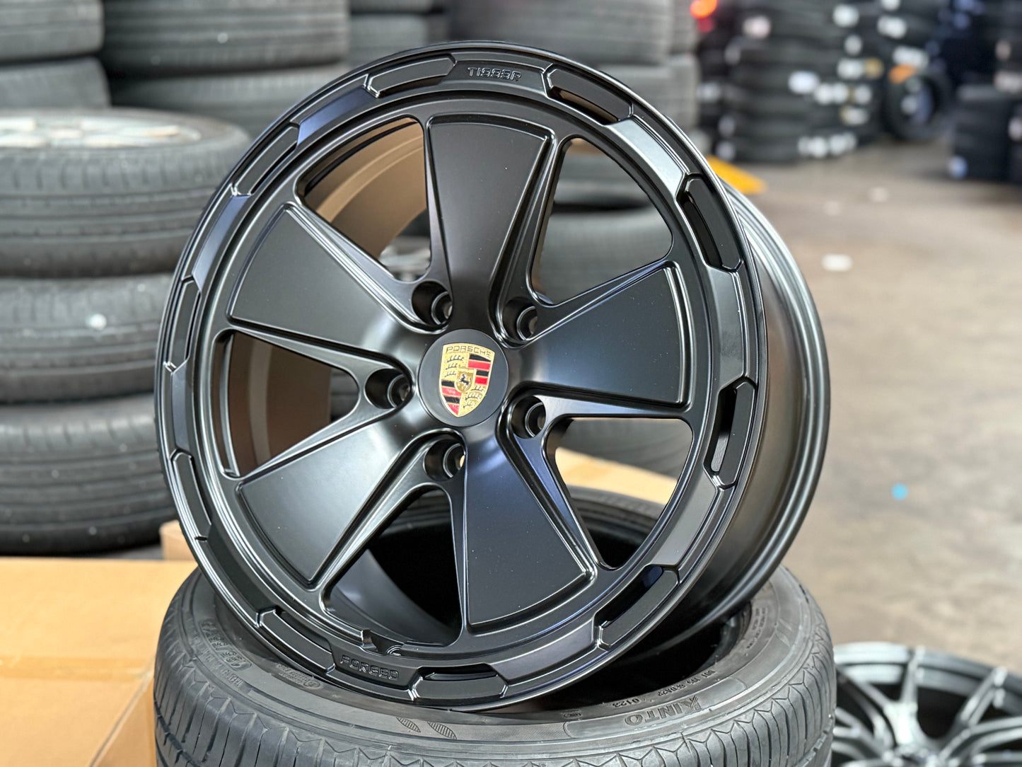 New 18x9 ET30 Overdrive Forged Rim Porsche Cayenne Overland (4 wheel) Black 5x130