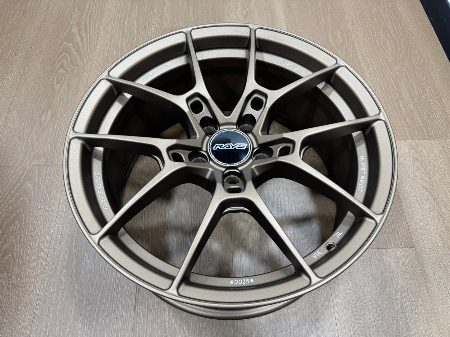 New  18x8.5 ET35 5x114.3 AOW G025 Style Satin Bronze Flow Formed Wheels (Set of 4)