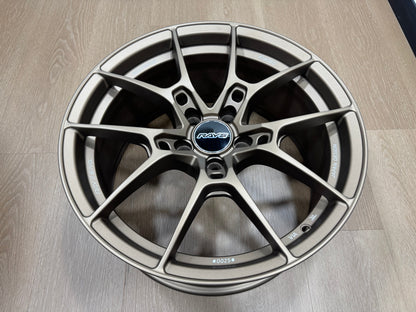 New  18x8.5 ET35 5x114.3 AOW G025 Style Satin Bronze Flow Formed Wheels (Set of 4)