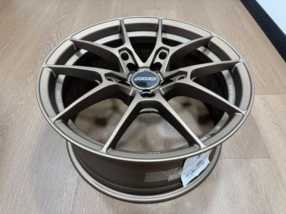 New  18x8.5 ET35 5x114.3 AOW G025 Style Satin Bronze Flow Formed Wheels (Set of 4)